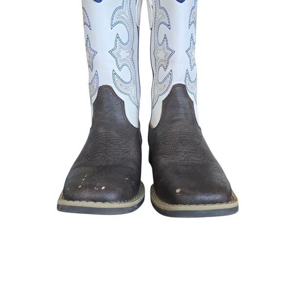 Twisted X Kids White and Brown Cowboy Boots - Picture 2 of 8